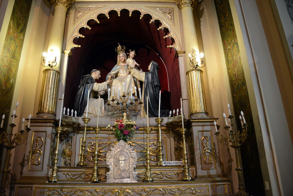 40 Statue Of Virgen de Pompeya Holding Baby Jesus With Attendants In Salta Cathedral